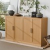 PexFix 62" W x 36" H Sideboard Buffet Cabinet Farmhouse Kitchen Pantry Cabinet with Adjustable Shelves for Kitchen Dining Room Living Room Natural - 2 of 4