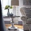 Liberty Furniture,Sedona Round End Table in Heavy Distressed White w/ Gravel Top - 4 of 4