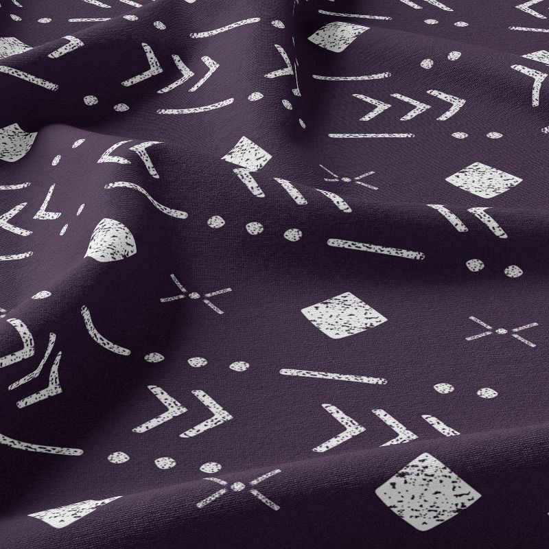 Sweet Jojo Designs Gender Neutral Unisex Kids Twin Sheet Set Boho Geometric Purple and White 3pc, 5 of 7