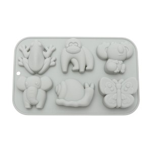 Unique Bargains Candy Mould 6-Cavity Assorted Cartoon Creatures Candy Mould Hand Wash 7.72"x4.88"x0.94" 1 Pc - 1 of 4