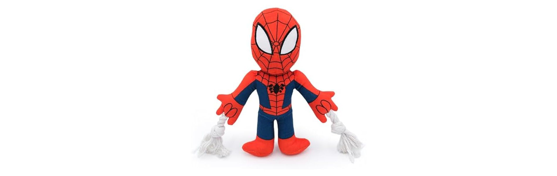 ZippyPaws Marvel Rope Plush - Durable Chew Toy for Dogs, 2-in-1 Plush Dog Toy for Aggressive Chewers - Spider-Man