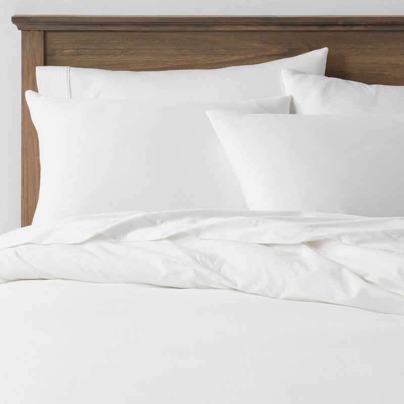 Washed Cotton Sateen Duvet Cover and Sham Set - Threshold™, 1 of 8