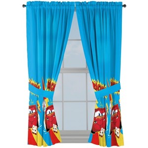 Sunny Side Up Pixar Cars Curtains for Kids Bedroom 4-Piece Drape Set Pack of 1 - 1 of 4