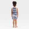 Toddler Girls' Americana Striped Sweater Shorts Set - Cat & Jack™ Navy Blue/Cream - 2 of 4