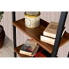 Leon 5 Tier Modern Ladder Bookshelf Organizers, Metal Frame Bookshelf for Small Spaces in Your Living Rooms, Office Furniture Bookcase, Walnut - 4 of 4