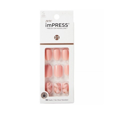 KISS Products Short Square Press-On Fake Nails - Kingdom - 33ct