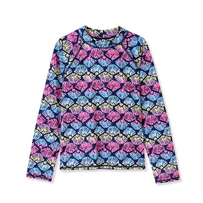 Lands' End Kids Long Sleeve Mock Neck UPF 50 Swim Rash Guard