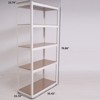 FONTOI 5 Tiers Adjustable Storage Shelving, Stackable Metal Storage Utility Rack Shelf for Warehouse Pantry Closet Kitchen, White, 15.7"*70.8"*35.4" - 3 of 4