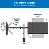 Mount-It! Dual Monitor Desk Mount, Dual Monitor Arm Fits 2 Monitors max. 32" / 19.8 Lbs., Full Motion Adjustment Monitor Mount with C-Clamp, Black - 4 of 4