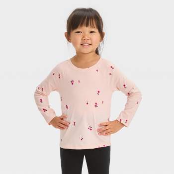 Toddler Girls' Floral Long Sleeve T-Shirt - Cat & Jack™ Pink