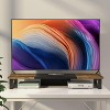 Simple Trending Dual Monitor Stand Riser with 2 USB Charging Ports, Wood Computer Desk Organizer for 2 Monitors,Extra Long TV Stand for Laptop Office - 2 of 4