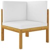 vidaXL 2-seater Patio Bench with Cushion, Solid Acacia Wood - 2 of 4