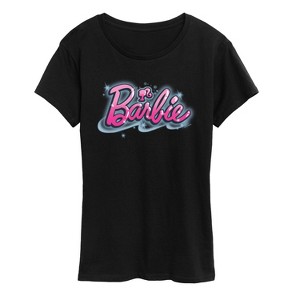 Women's - Barbie - Airbrush Logo Short Sleeve Graphic T-Shirt - 1 of 4