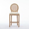 Sapphtopaz French Style Wooden Dining Chairs Set of 2, Solid Wood Frame Accent Chairs, Linen Fabric Kitchen Chairs for Dining Room, Kitchen - 3 of 4