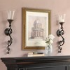 SPI Home Leaf and Scroll Wall Sconce – 21.5" Decorative Metal Candle Holder, Elegant Nature-Inspired Wall Art for Entry or Living Room - 3 of 3