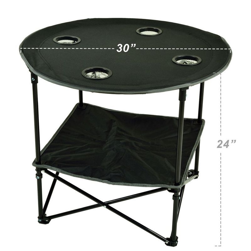 Picnic at Ascot Travel Folding Canvas Table for Picnics and Tailgating, 2 of 4