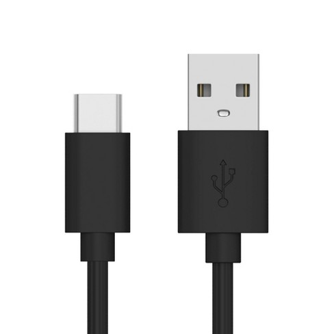 Just Wireless 4' TPU Type-C to USB-A Cable - Black