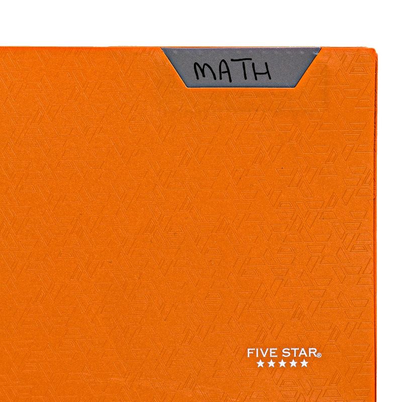 Five Star 2 Pocket Plastic Folder with Prongs Orange, 6 of 8
