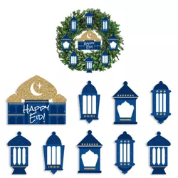 Big Dot of Happiness Ramadan - DIY Eid Mubarak Party Front Door Decorations - Wreath Accessories - 9 Pieces