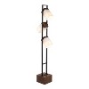 Bento 67.5" Contemporary Metal Floor Lamp in Black Metal and Walnut Wood with White Shade by LumiSource - 2 of 4
