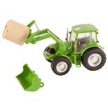 Big Country Toys 1/20 Green Tractor with Loader Bucket, Bale and Bale Forks 459