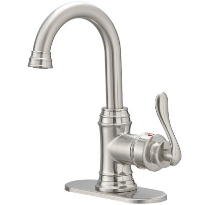 BWE Single Hole Single-Handle High Arc Bathroom Faucet With Swivel Spout