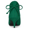 Allegra K Women's Pointed Toe Back Bow Side Zipper Kitten Heel Ankle Booties - 3 of 4