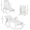 Maggift Patio Chaise Lounges, Portable Foldable Lounge Chair, Adjustable Angle Multifunctional Patio Lounge Chair, White, 30"*73.5"*19.25" - 4 of 4