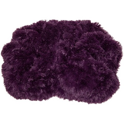 Ivory White Reversible Faux Fur and Sherpa Throw Blanket