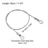 Unique Bargains Stainless Steel Lanyard Cable Eyelets Ended Security Wire Rope Silver 6 Pcs - 2 of 4