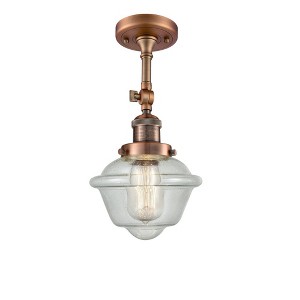 Oxford - 1 Light Semi-Flush Mount In Traditional Style-12.5 Inches Tall and 7.5 Inches Wide - 1 of 3