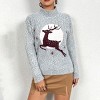 Christmas Sweater for Women Crewneck Cable Knit Sweaters Top Long Sleeve with Cute Pattern - 3 of 4