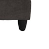 DOMETOUR Fluffy Fabric Ottoman for Living Room or Bedroom Dark Brown - 3 of 4