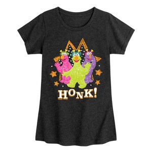 Girls' - Sesame Street - Scribble Honkers Fitted Short Sleeve Graphic T-Shirt - 1 of 4