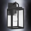 Urban Ambiance Luxury Modern Outdoor Wall Light,  13.625"H x 7.125"W,  Midnight Black Finish, UHP1243 - 3 of 4