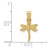 Black Bow Jewelry 14k Yellow Gold Mini Satin Dragonfly Pendant - 3 of 4