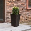 SEVOBAL Planters 3 Tall Rattan Planters with Drainage Holes Set of Outdoor Indoor Flower Pots, Brown, 14.25"*14.25"*24" - 4 of 4
