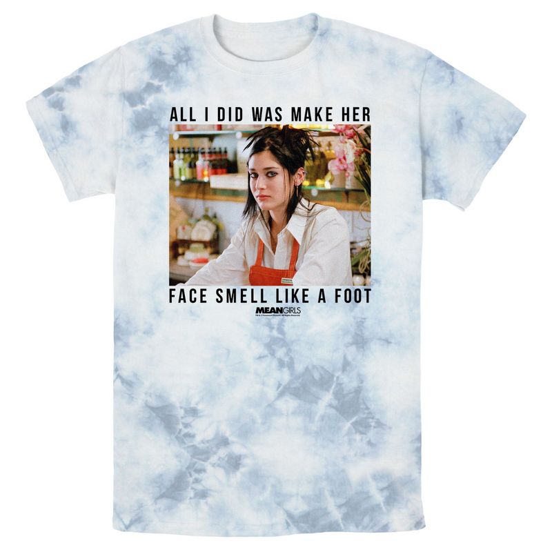 Men's Mean Girls Janis Ian Smell Like A Foot Quote T-shirt - White/blue ...