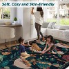 Area Rug Washable Bohemian Bird Floral Bedroom Low-Pile Soft Playroom Carpet, Jungle Pattern Vintage Indoor Floor Rug for Living Room and Nursery - 3 of 4