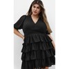 Women's Plus Size Kailey Short Sleeve Dress - black | CITY CHIC - 4 of 4