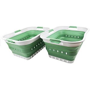 SAMMART 42L (11 gallon) Collapsible Plastic Laundry Basket - 1 of 4