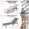 Crestlive Products Set of 2 Outdoor Lounger Aluminum Frame Chaise Lounge Chairs with Arms & 5 Adjustable Recline Positions - 3 of 4
