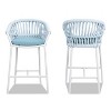PAGED Outdoor Dining Chairs Set of 2 Aluminum Frame Outdoor Chair with Barrel Back Design and Rope Weaving for Poolside, Balcony, Lawn - 2 of 4