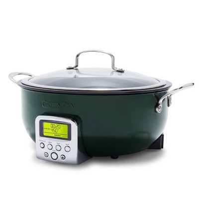 GreenPan 6qt Elite Nonstick Essential Slow Cooker & Smart Skillet Ceramic