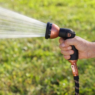 50 FT Black and Copper Expandable Garden Hose with Spray Nozzle