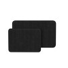 Hastings Home 2-Piece Memory Foam Bathroom Rug Set – Black - 3 of 4