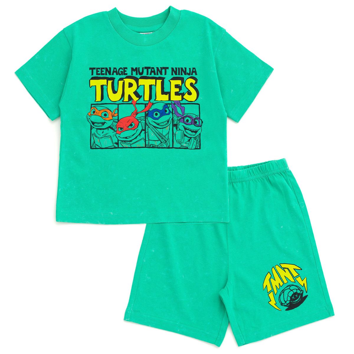 Teenage Mutant Ninja Turtles Donatello Raphael Leonardo T-Shirt and French Terry Shorts Outfit Set Little Kid to Big Kid - thumbnail 8