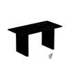 Lirago Solid Wood 67'' Rectangular Dining Table for 6 People Nordic Style Black - 4 of 4