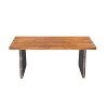 Christopher Knight Home Tori Outdoor Acacia Wood Dining Table with Handwoven Rattan Legs - 2 of 4