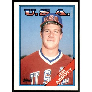 Jim Abbott Rookie Card 1988 Topps Olympics Traded #1T - 1 of 2